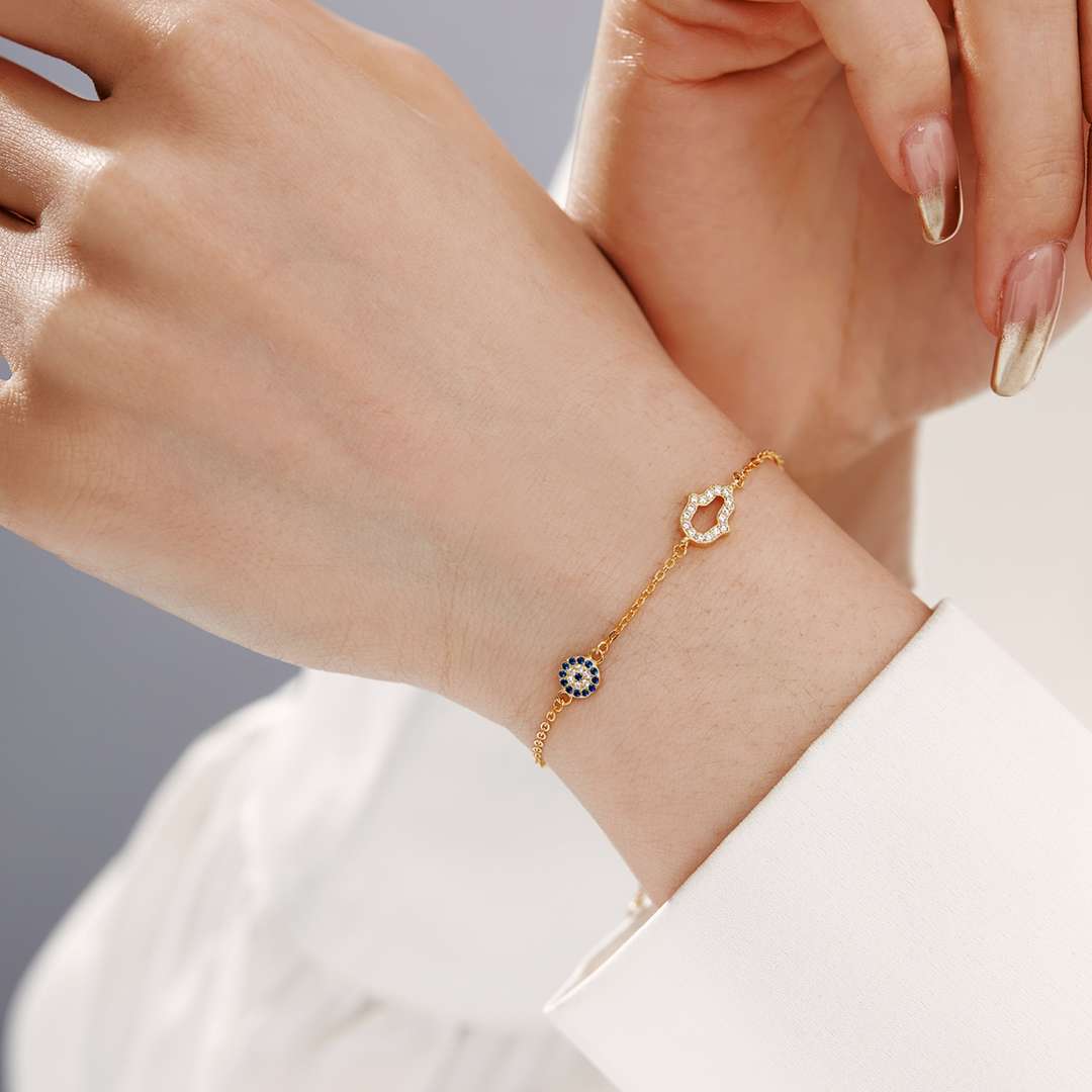 [Perla Lux]Gost Shape & Round Shape Necklace
