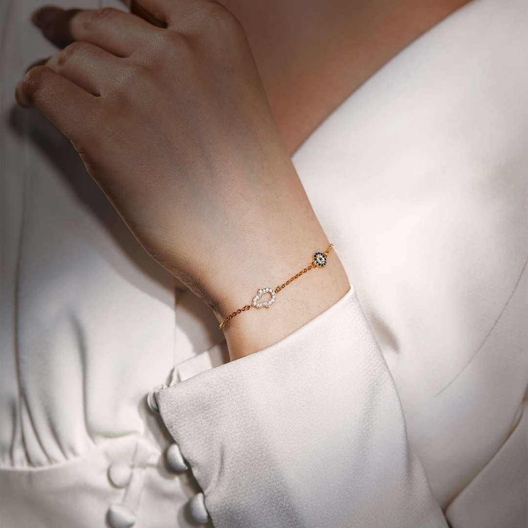 [Perla Lux]Gost Shape & Round Shape Necklace