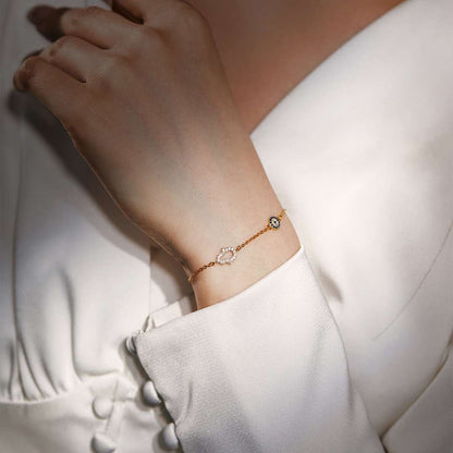 [Perla Lux]Gost Shape & Round Shape Necklace