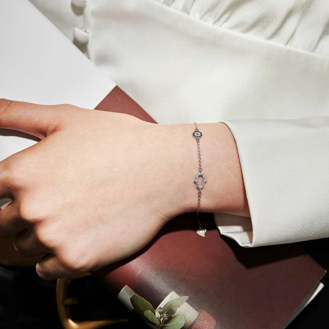 [Perla Lux]Gost Shape & Round Shape Necklace