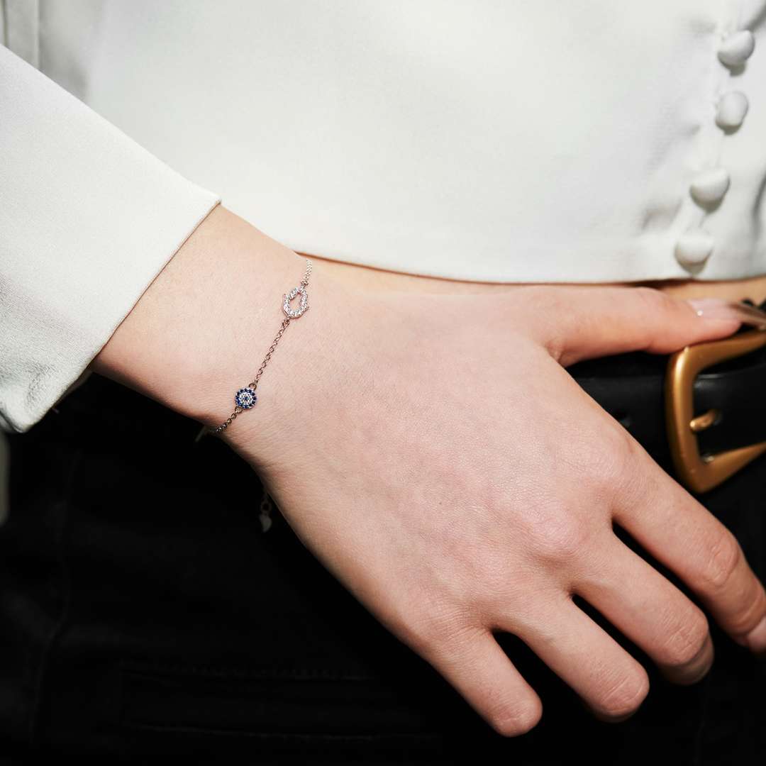 [Perla Lux]Gost Shape & Round Shape Necklace