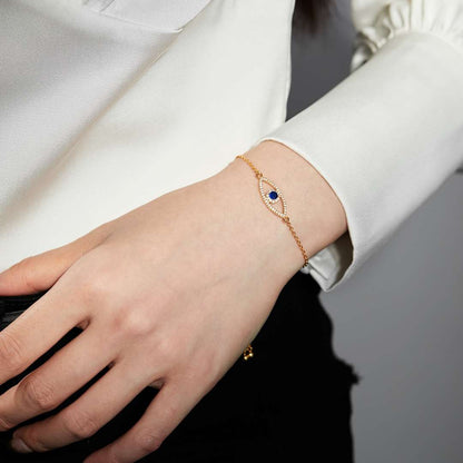[Perla Lux]Devil's Eye Hollow Design Bracelet