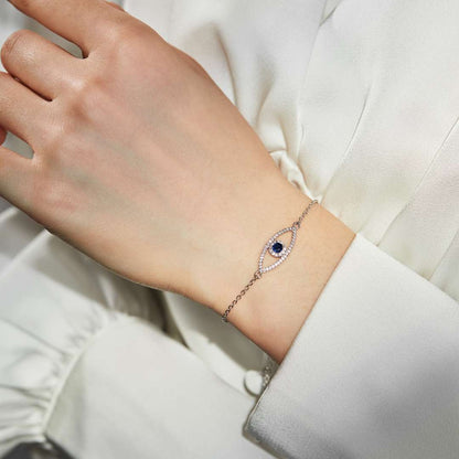 [Perla Lux]Devil's Eye Hollow Design Bracelet