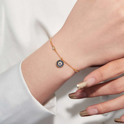 [Perla Lux]Devil's Eye Round Shape Bracelet
