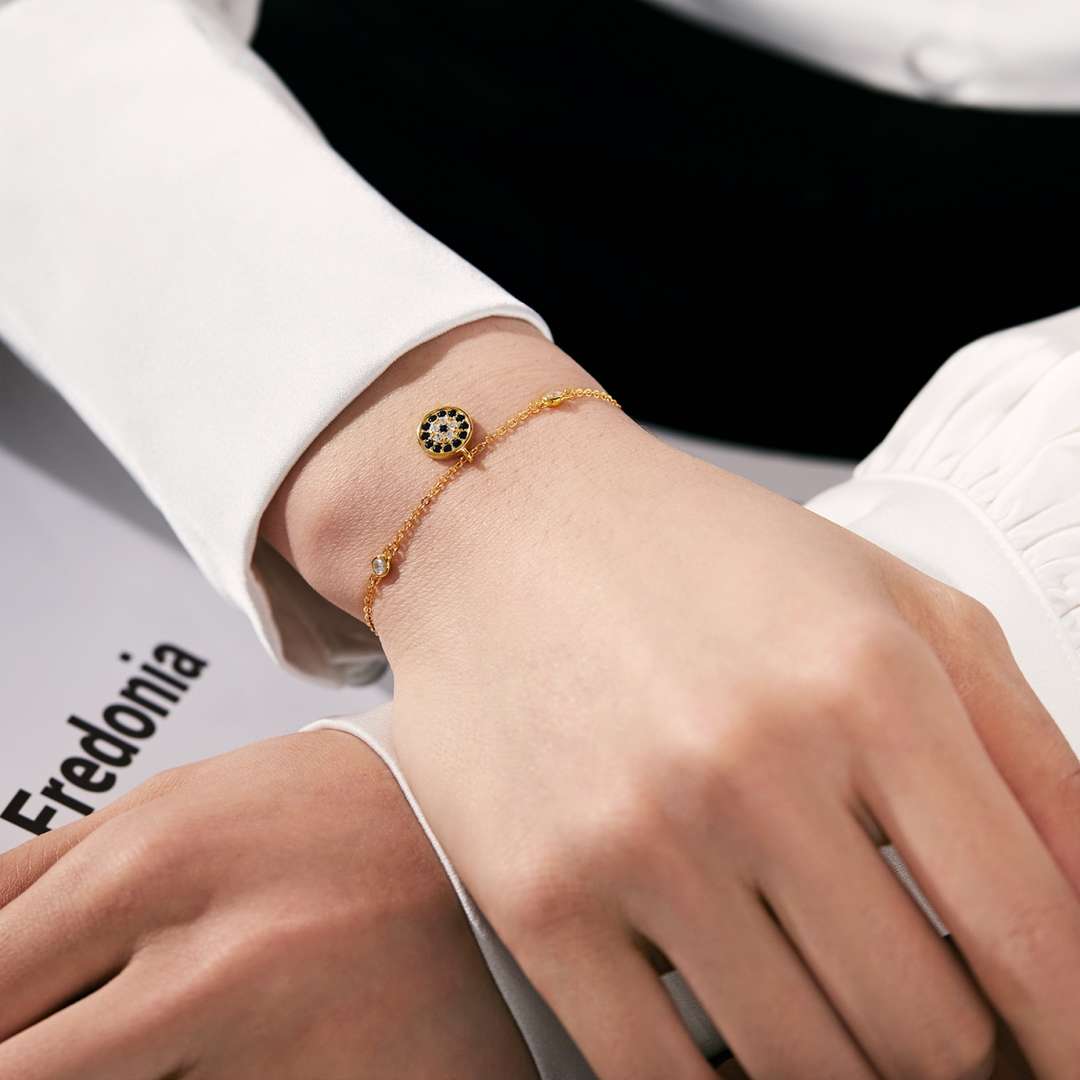 [Perla Lux]Devil's Eye Round Shape Bracelet