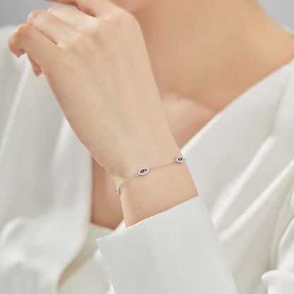 [Perla Lux]Evil Eye Shape Pendent Necklace