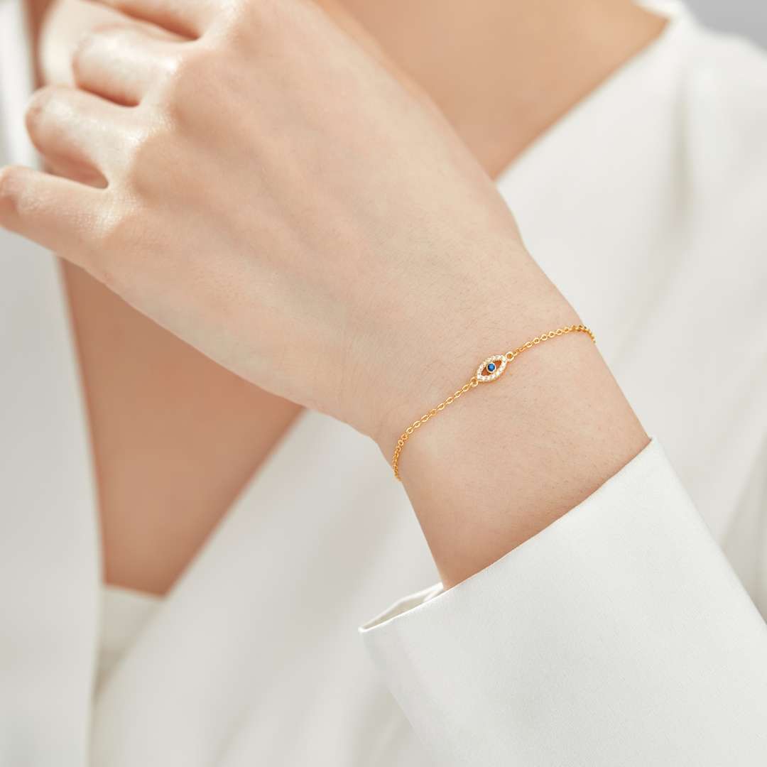 [Perla Lux]Evil Eye Shape Necklace