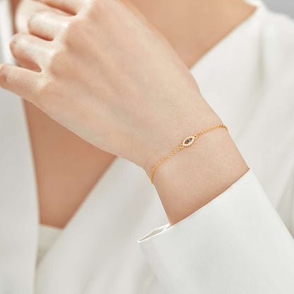 [Perla Lux]Evil Eye Shape Necklace