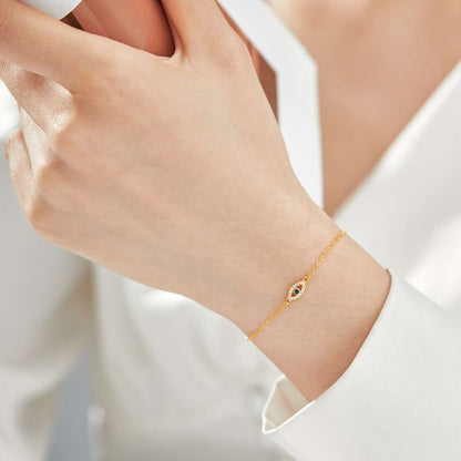 [Perla Lux]Evil Eye Shape Necklace