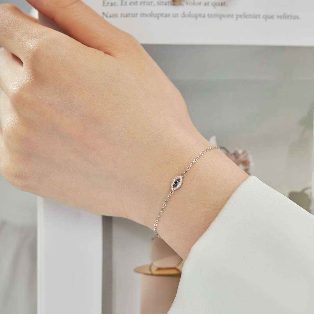 [Perla Lux]Evil Eye Shape Necklace