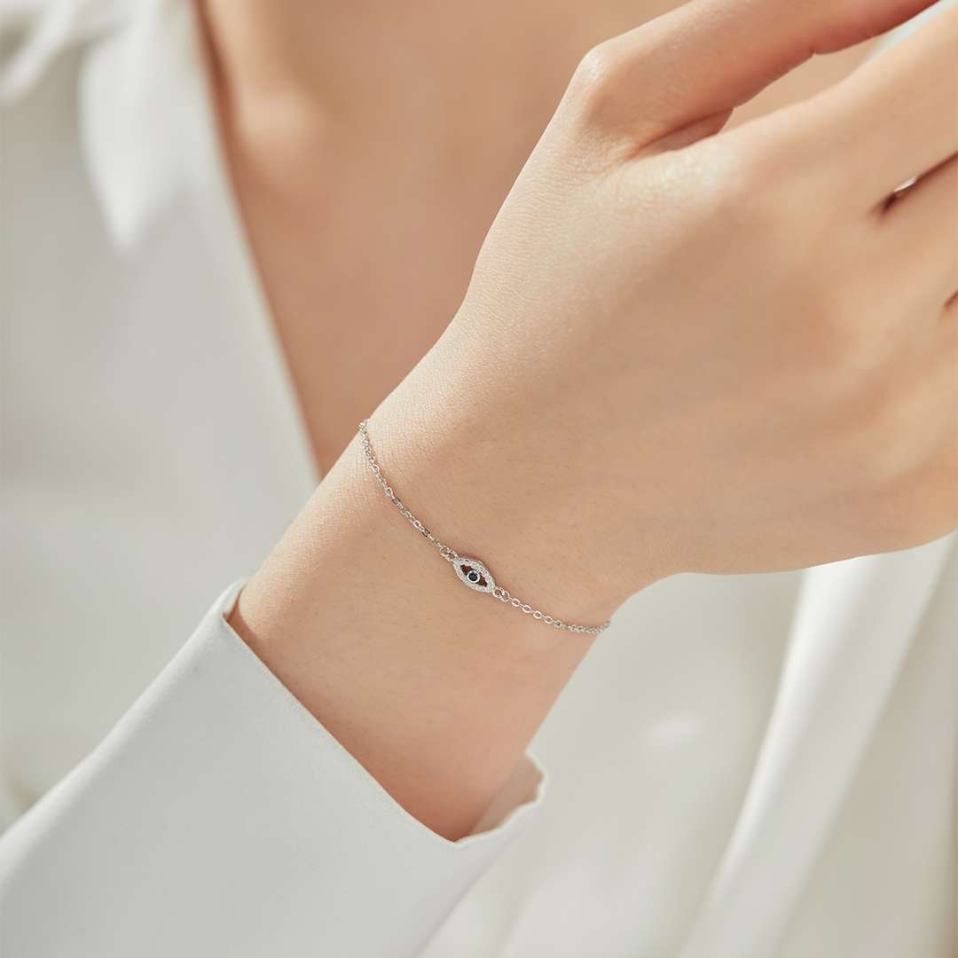 [Perla Lux]Evil Eye Shape Necklace
