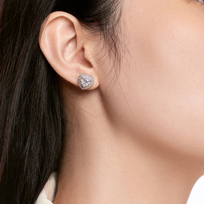[Perla Lux]Dazzling Heart Shape Lover Earrings