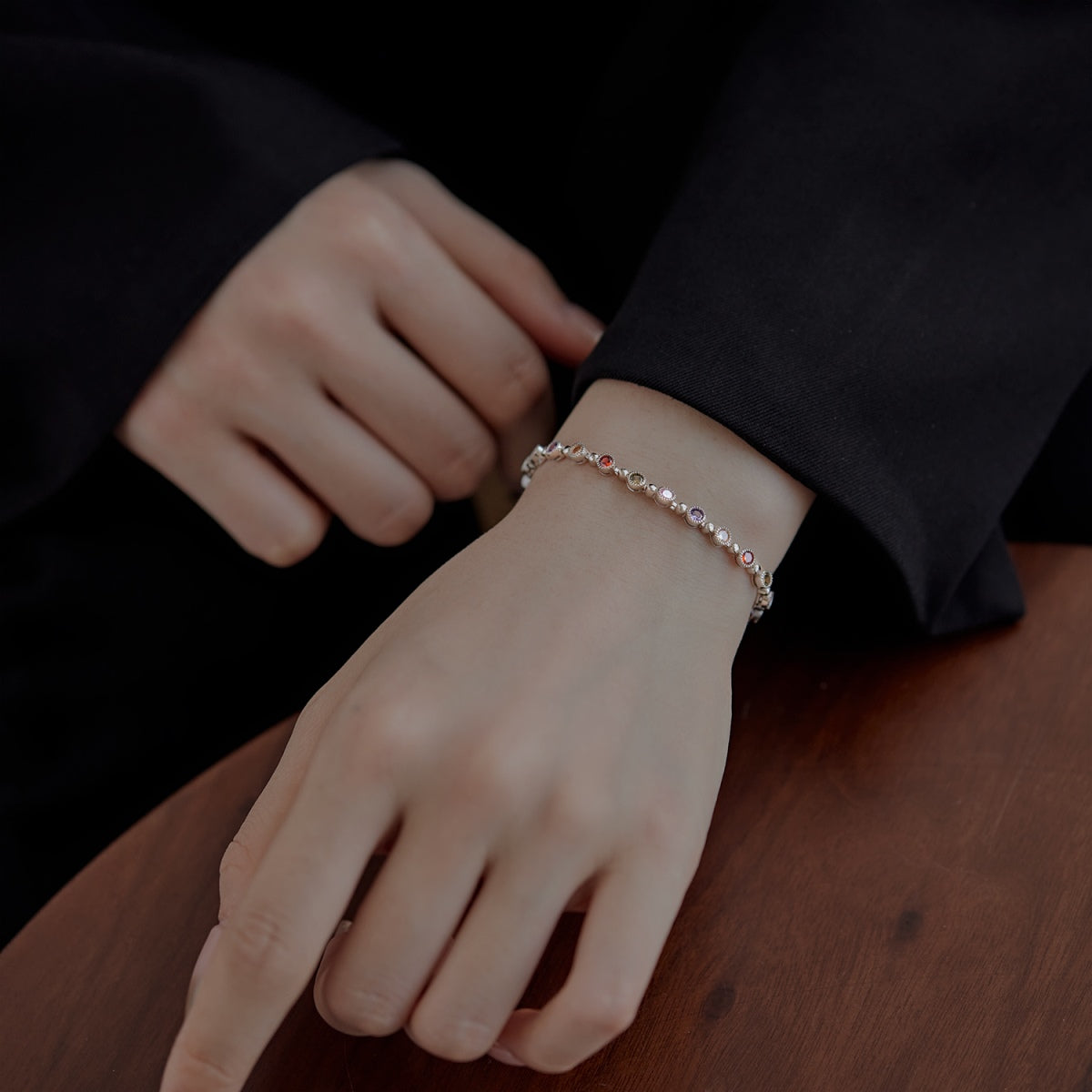 [Perla Lux]Sparkling Exquisite Round Cut Party Bracelet