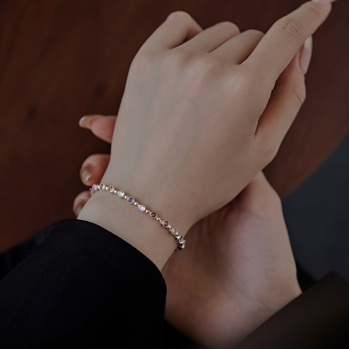 [Perla Lux]Sparkling Exquisite Round Cut Party Bracelet