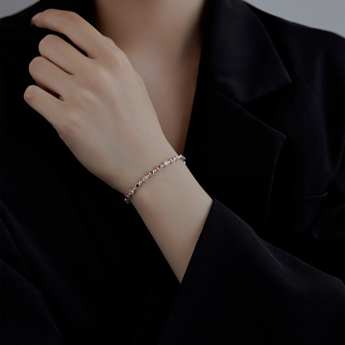 [Perla Lux]Sparkling Exquisite Round Cut Party Bracelet