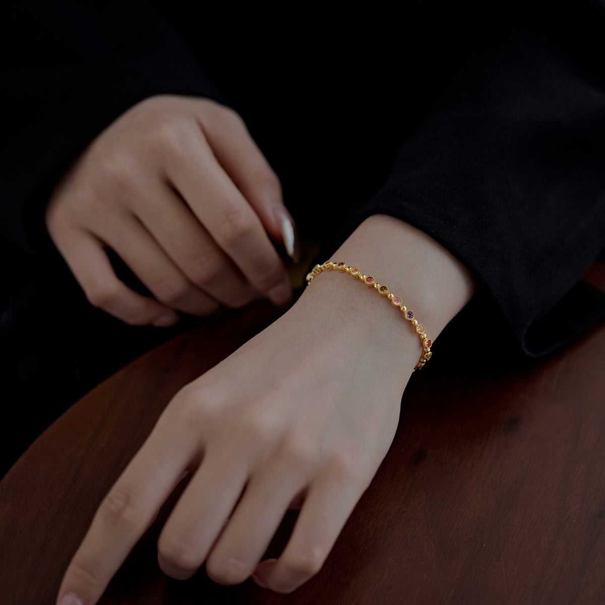 [Perla Lux]Sparkling Exquisite Round Cut Party Bracelet