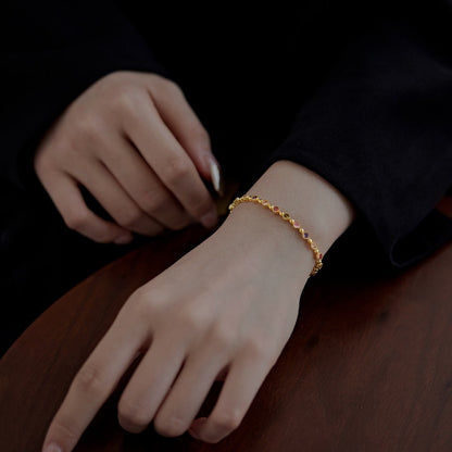 [Perla Lux]Sparkling Exquisite Round Cut Party Bracelet