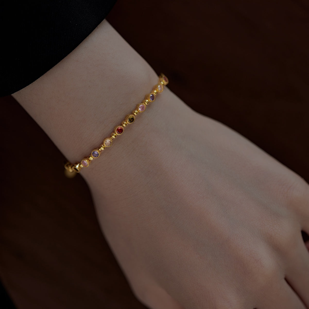 [Perla Lux]Sparkling Exquisite Round Cut Party Bracelet
