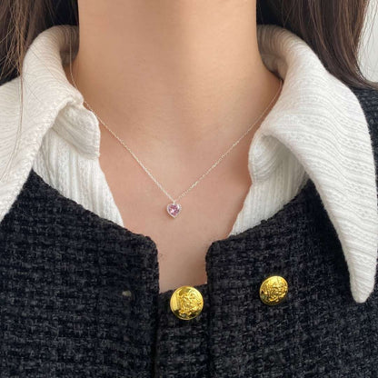 [Perla Lux]Ornate Heart Shape Necklace