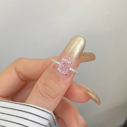 [Perla Lux]2.0 Carat Dazzling Sparkling Radiant Cut Party Ring