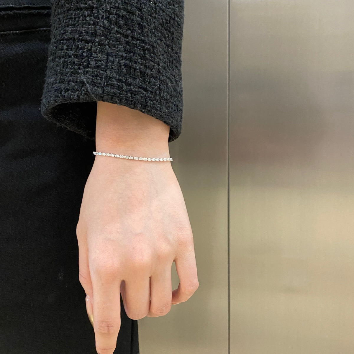 [Perla Lux]Elegant Emerald Cut Daily Bracelet