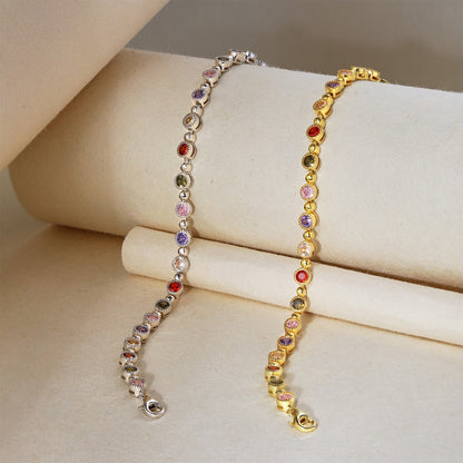 [Perla Lux]Sparkling Exquisite Round Cut Party Bracelet