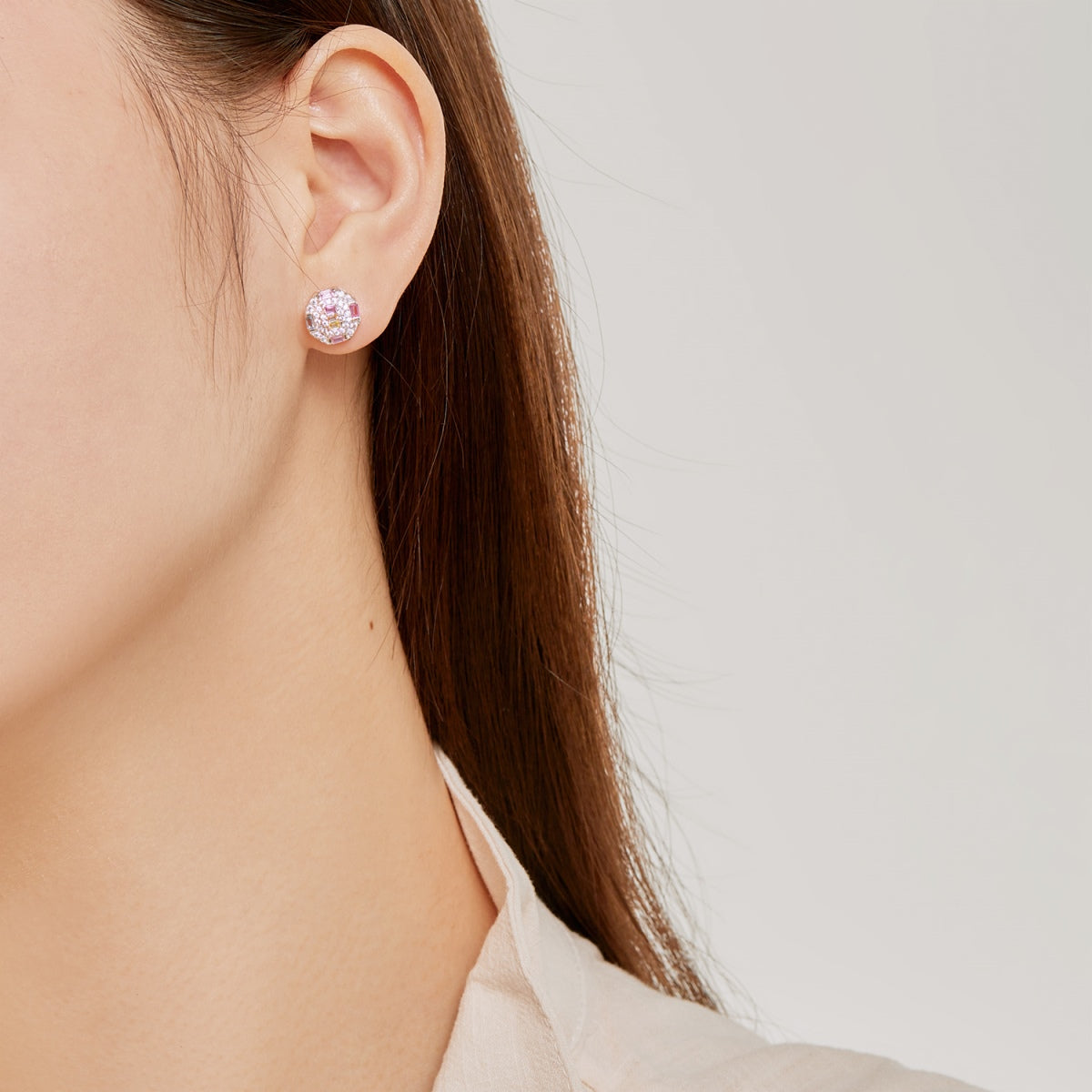 [Perla Lux]Ornate Colorful Octagon Shape Daily Earrings
