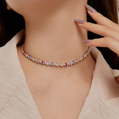 [Perla Lux]Radiant Colorful Rainbow Necklace