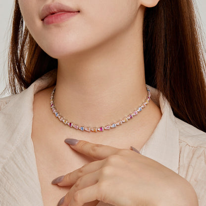 [Perla Lux]Radiant Colorful Rainbow Necklace