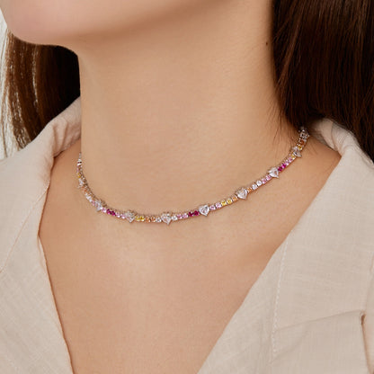 [Perla Lux]Delicate Colorful Rainbow Tennis Chain