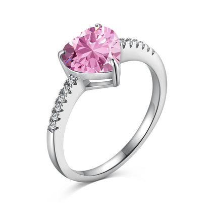 [Perla Lux]2.0 Carat Dazzling Lustrous Heart Cut Lover Ring