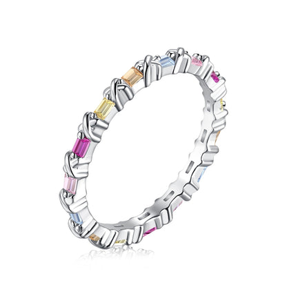 [Perla Lux]Charming Colorful Round Cut Daily Ring