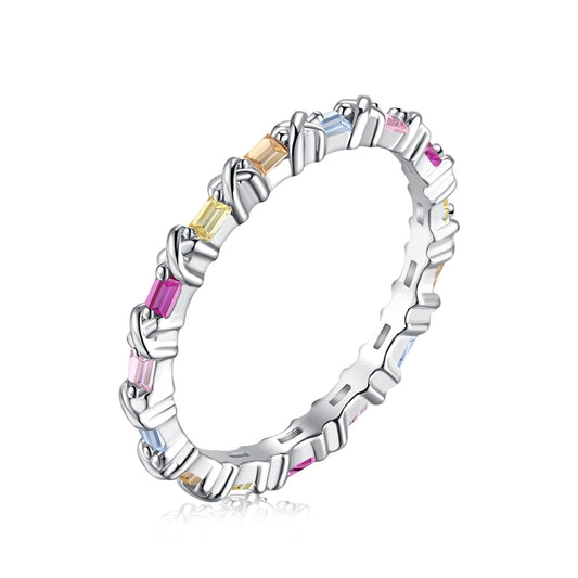 [Perla Lux]Charming Colorful Round Cut Daily Ring