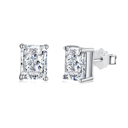 [Perla Lux]Radiant Luxurious Princess Cut Daily Earrings