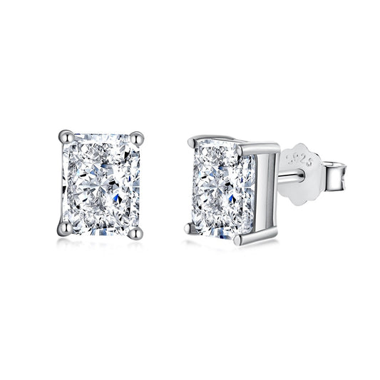 [Perla Lux]Radiant Luxurious Princess Cut Daily Earrings