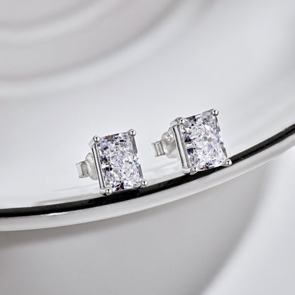 [Perla Lux]Radiant Luxurious Princess Cut Daily Earrings