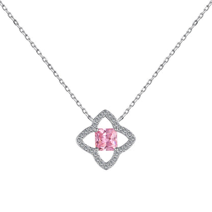 [Perla Lux]Exquisite Flower Shape Princess Cut Necklace
