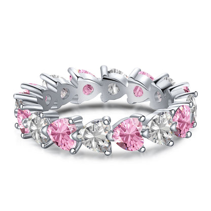 [Perla Lux]0.25 Carat Radiant Romance Heart Cut Lover Ring
