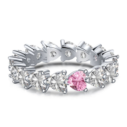 [Perla Lux]0.25 Carat Radiant Romance Heart Cut Lover Ring