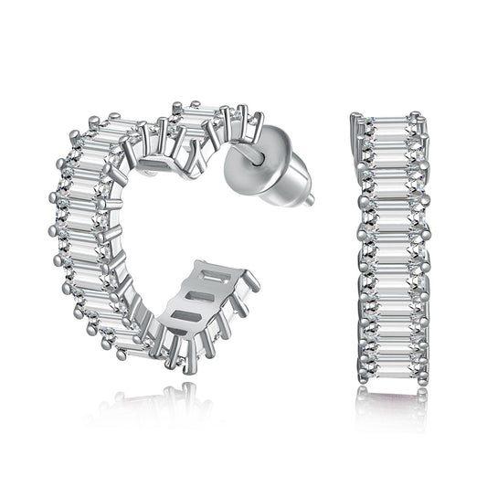 [Perla Lux]Radiant Heart Cutout Earrings