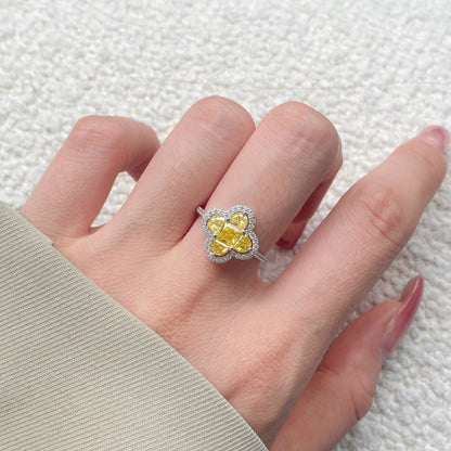 [Perla Lux]Luxurious Eternity Flower Shape Banquet Ring