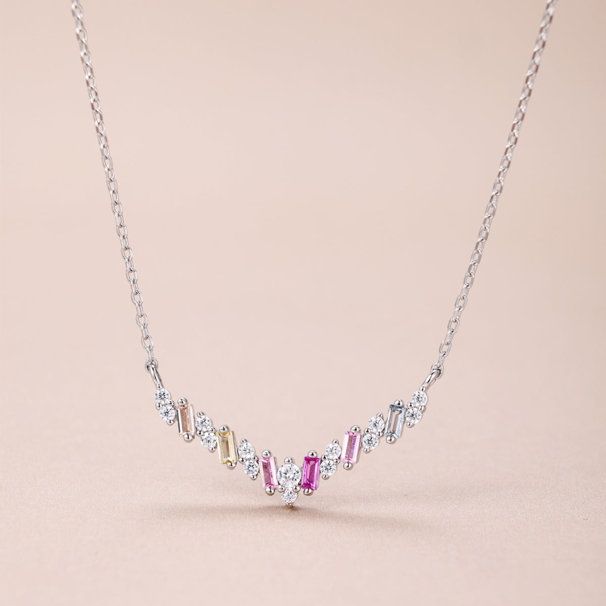 [Perla Lux]Dazzling Rainbow Necklace