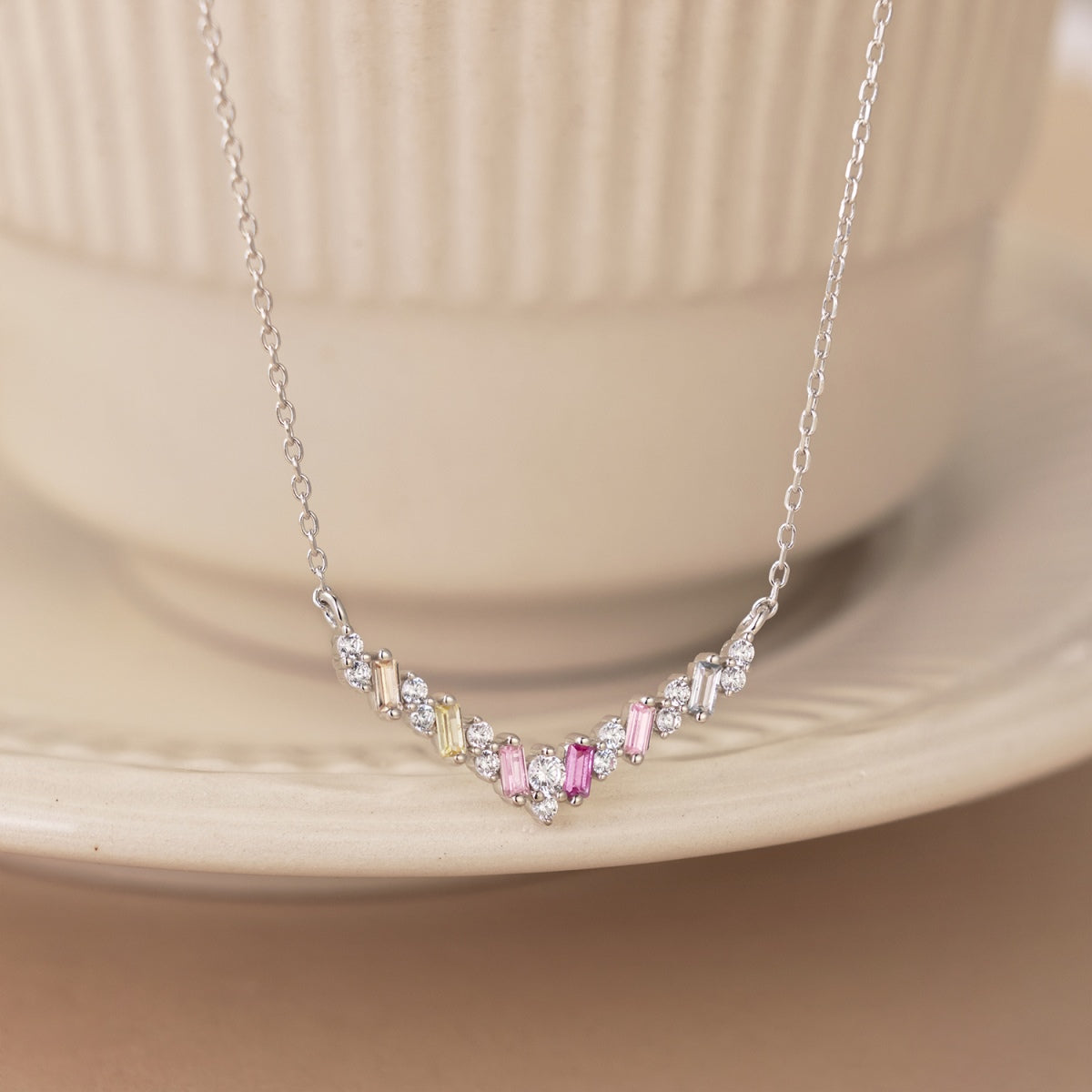 [Perla Lux]Dazzling Rainbow Necklace