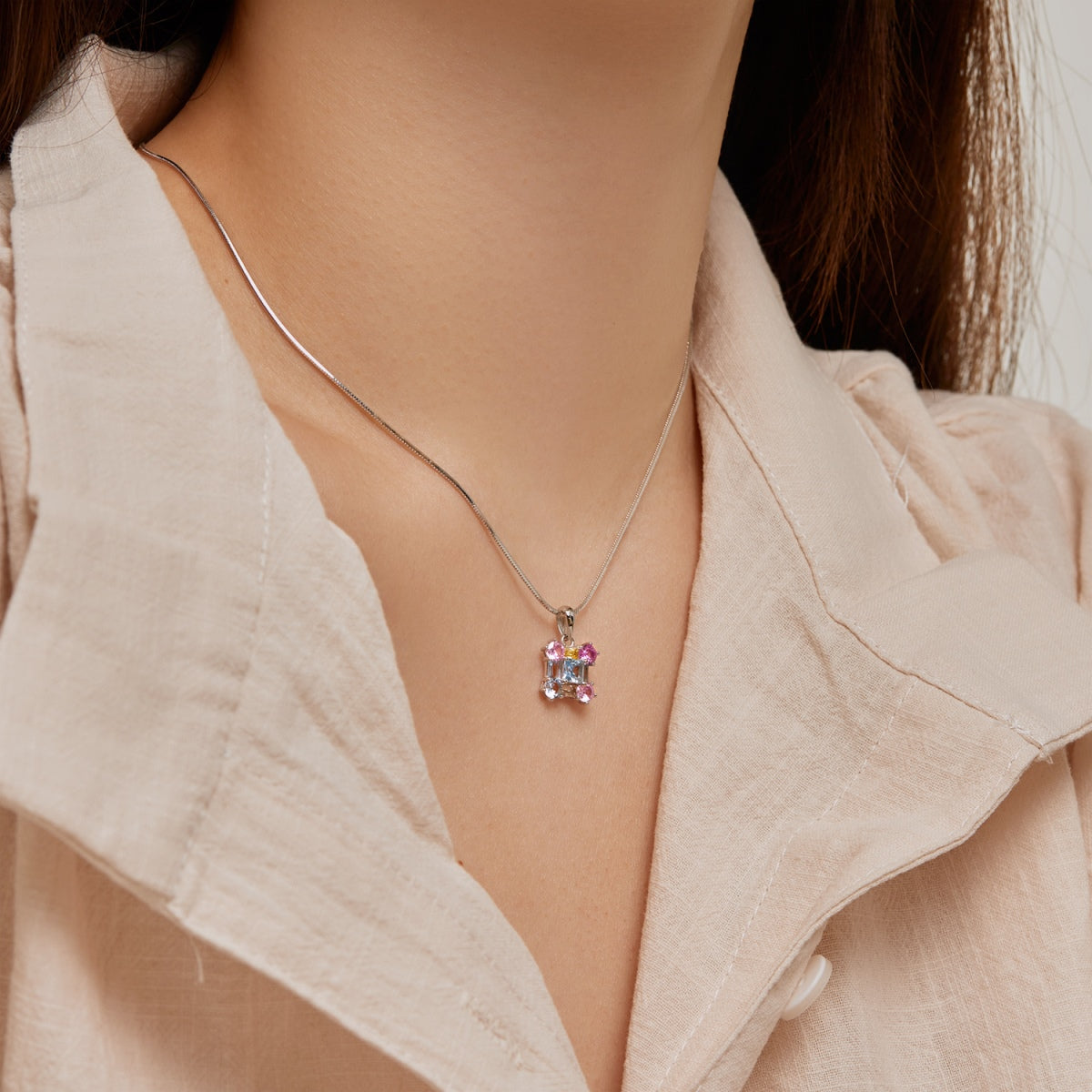 [Perla Lux]Gorgeous Multi Colorful Necklace