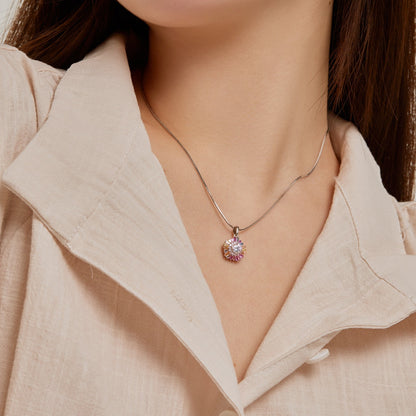 [Perla Lux]Charming Flower Colorful Necklace