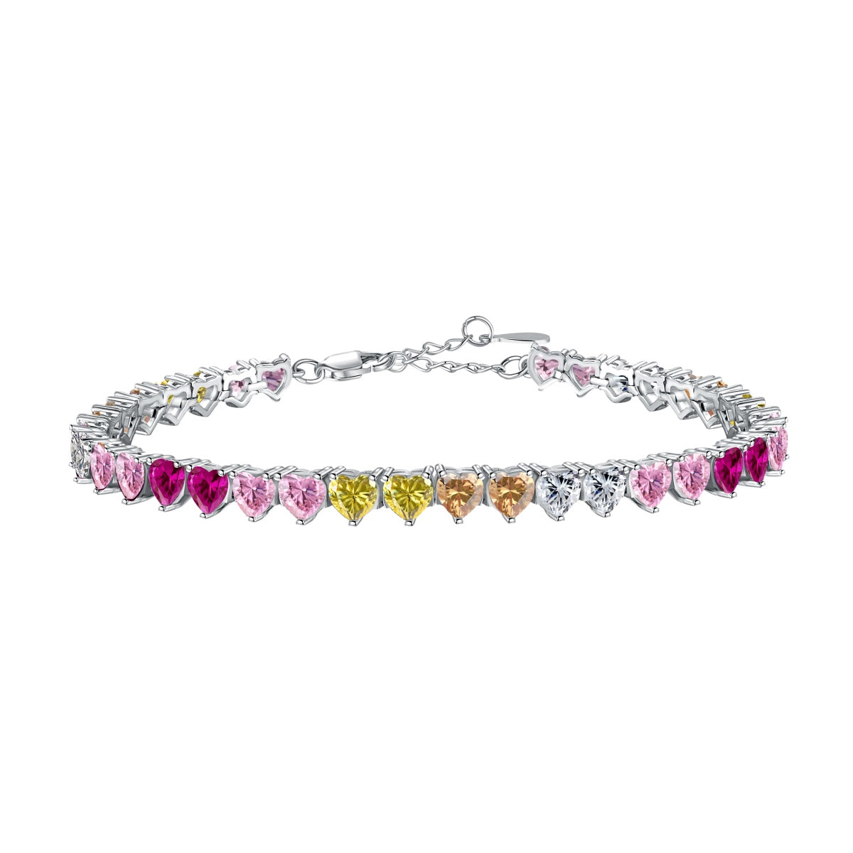 [Perla Lux]Luxurious Colorful Romantic Heart Shape Lover Bracelet