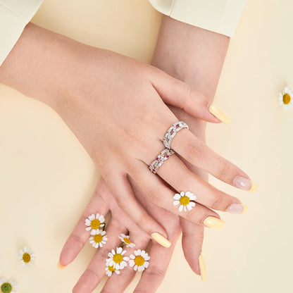 [Perla Lux]Sparkling Vibrant Emerald Cut Daily Ring