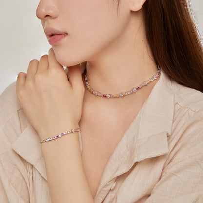 [Perla Lux]Delicate Romantic Heart Shape Lover Bracelet