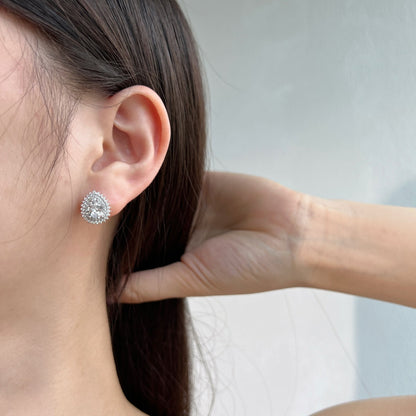 [Perla Lux]Delicate Gorgeous Pear Cut Daily Earrings