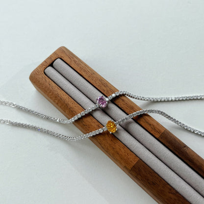 [Perla Lux]0.75 Carat Exquisite Oval Cut Daily Bracelet